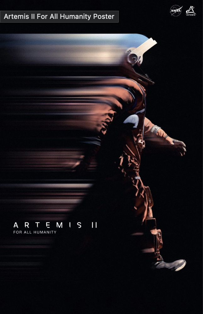 Artemis II For All Humanity Poster